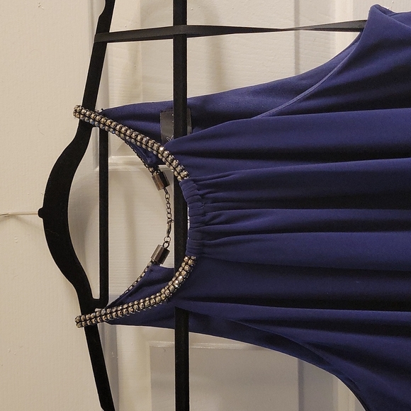 Betsy & Adam Navy Halter Dress - Picture 3 of 5